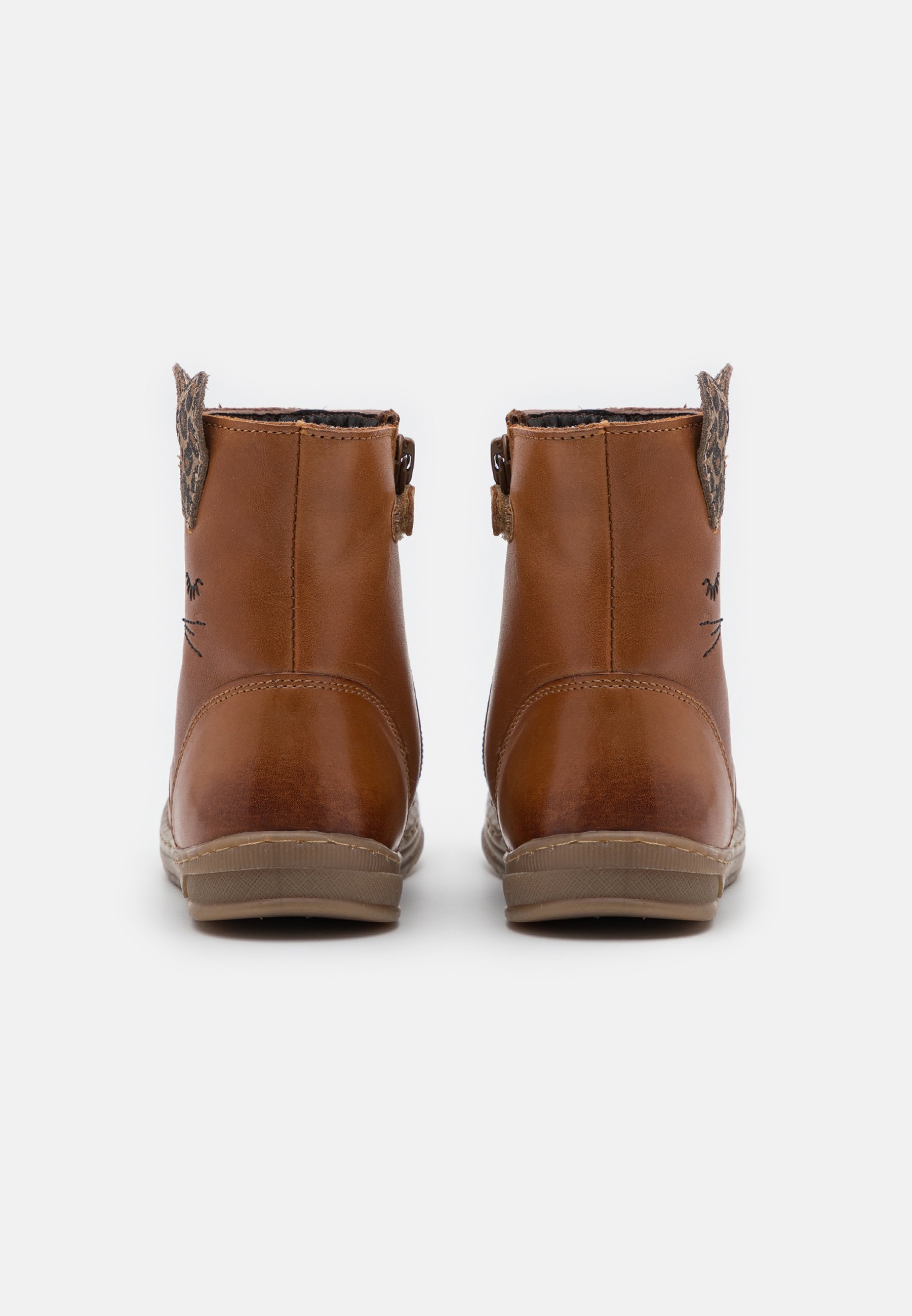 Friboo LEATHER - Klassieke enkellaarsjes - cognac