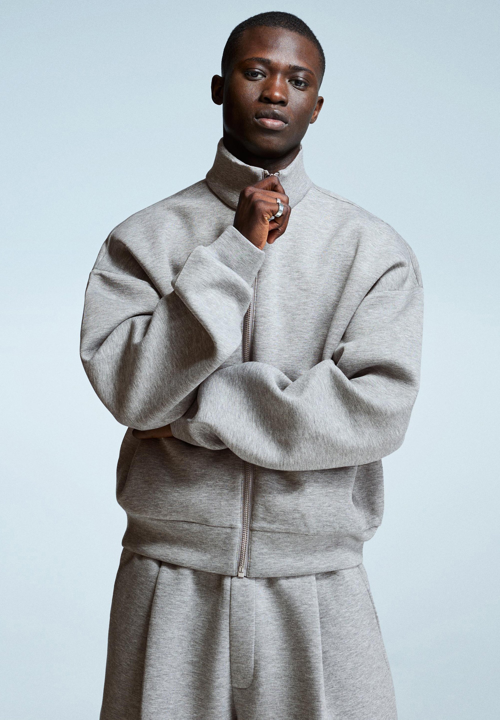 Bershka DARTED TECHNICAL - Dressipüksid - tumehall