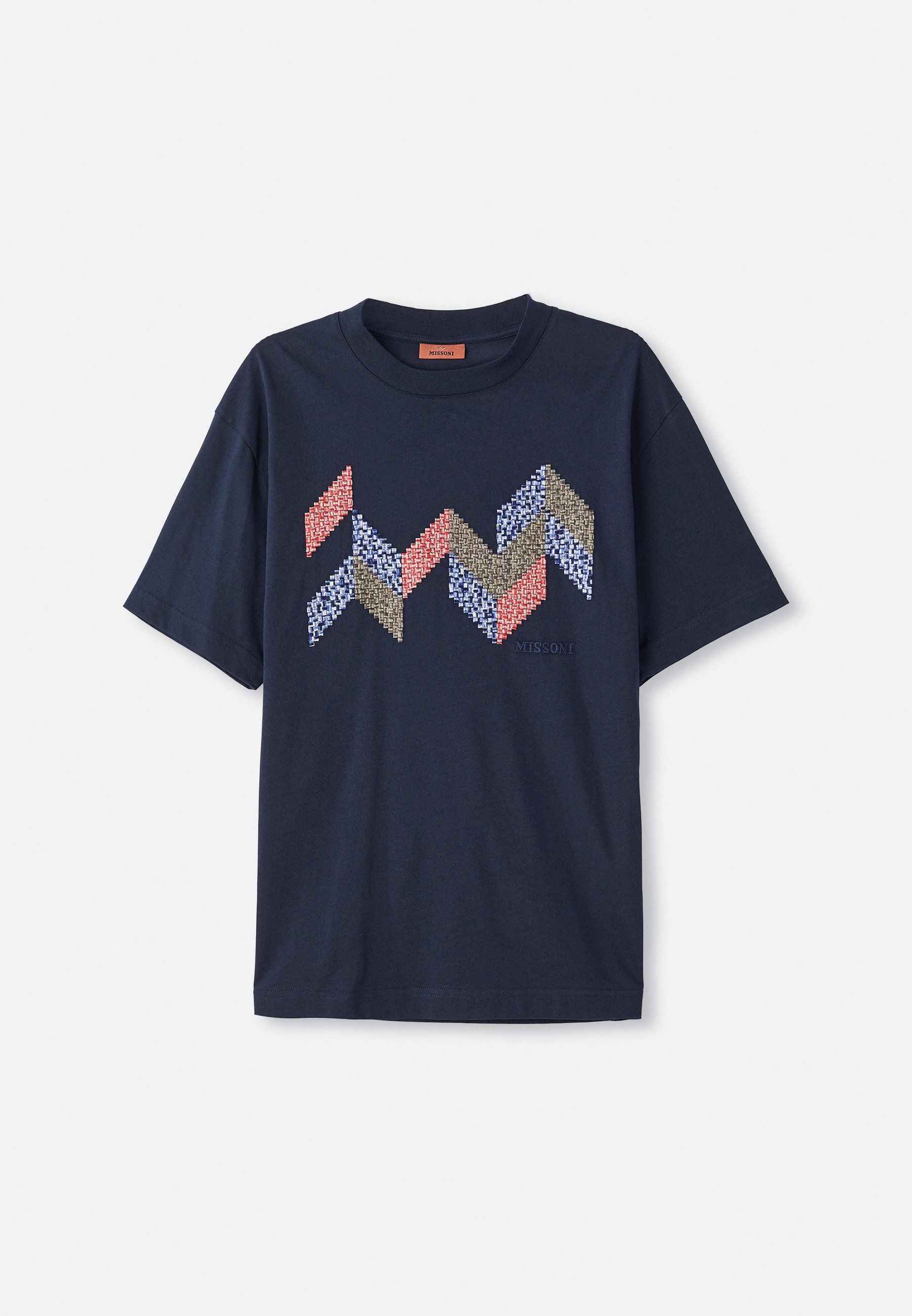 Missoni T-shirt met korte mouwen en print - marineblauw