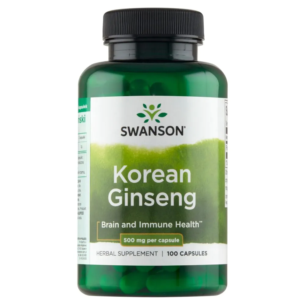 Swanson Korean Ginseng Preparat z żeń-szeniem Kapsułki