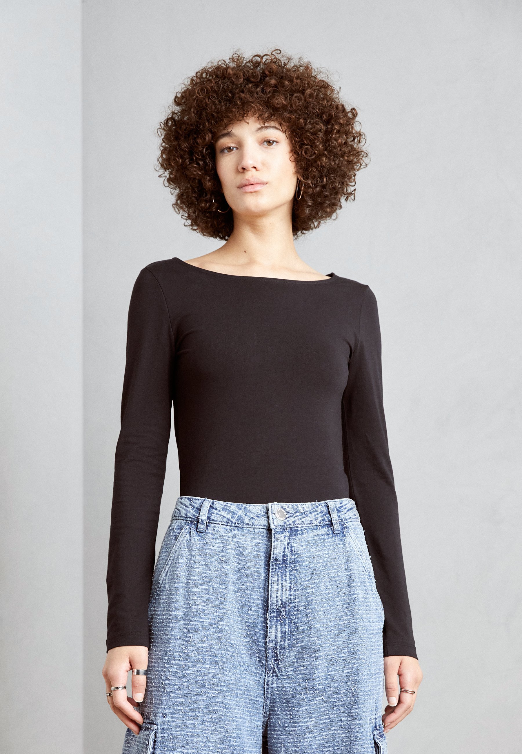 Anna Field top met lange mouwen - zwart