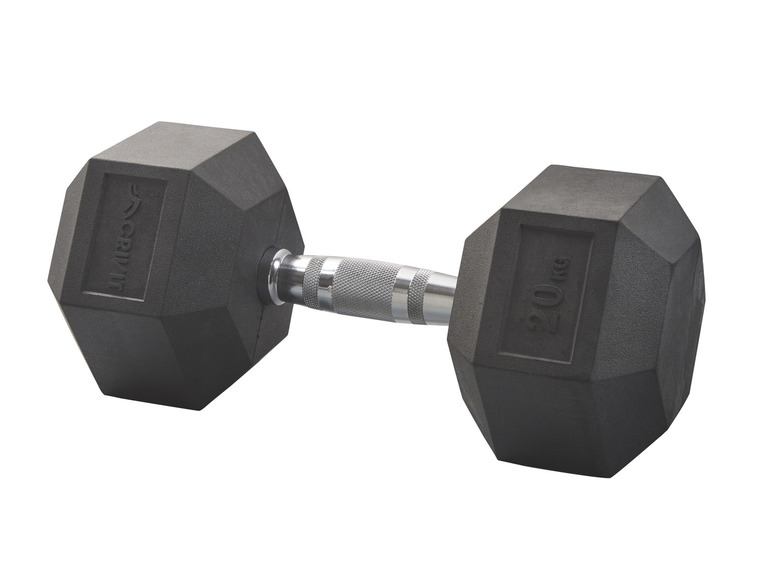 CRIVIT zeshoekige halter, 20 kg, met gietijzeren kern
