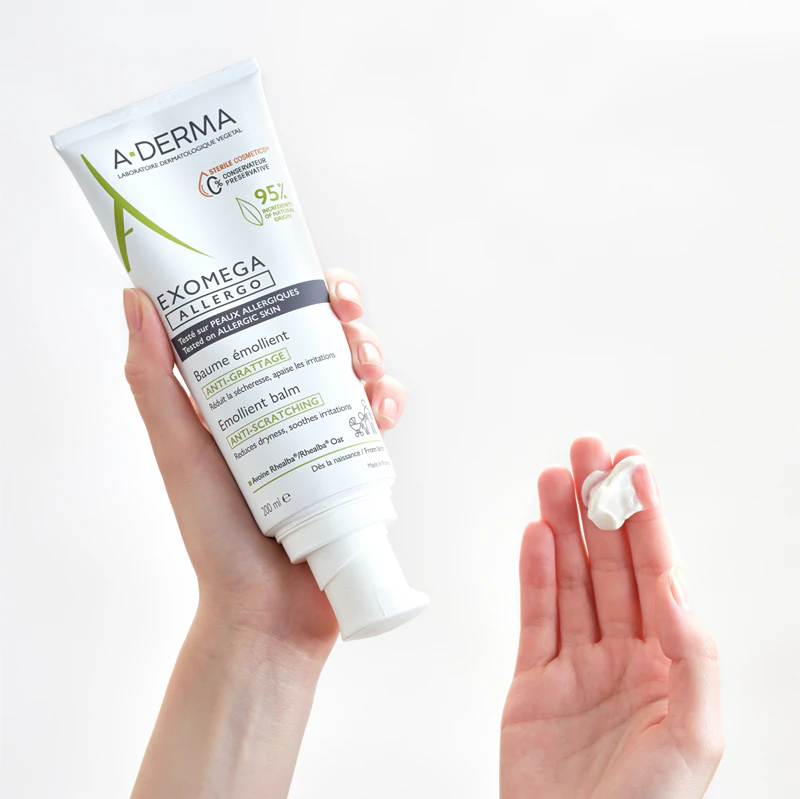 A-Derma Exomega Control Allergo hydraterende crème die de beschermende barrière van de gevoelige en atopische huid versterkt.