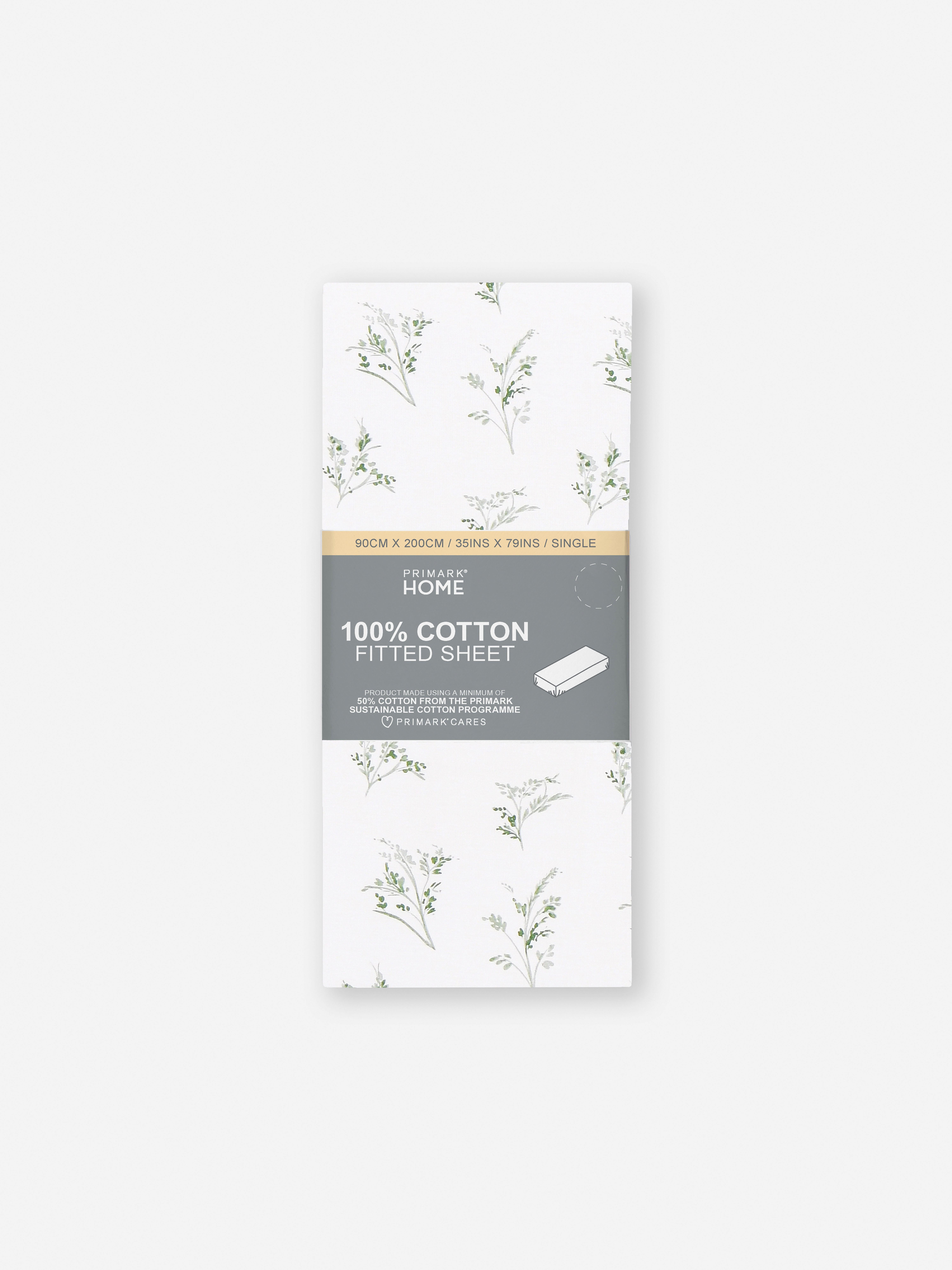 Cearșaf cu elastic pentru o persoană cu model floral Cearșaf cu elastic pentru o persoană cu model floral și colțuri elastice