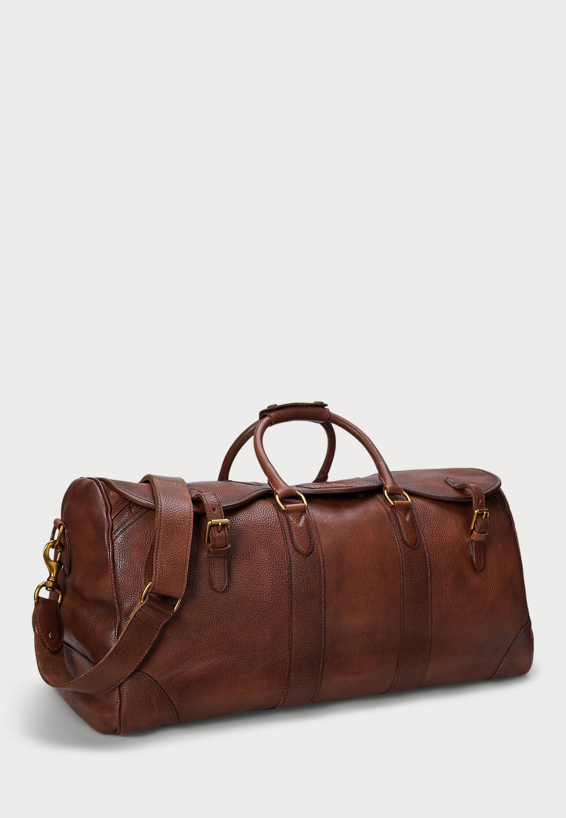 Borsa da viaggio in pelle Polo Ralph Lauren HERITAGE - Marrone