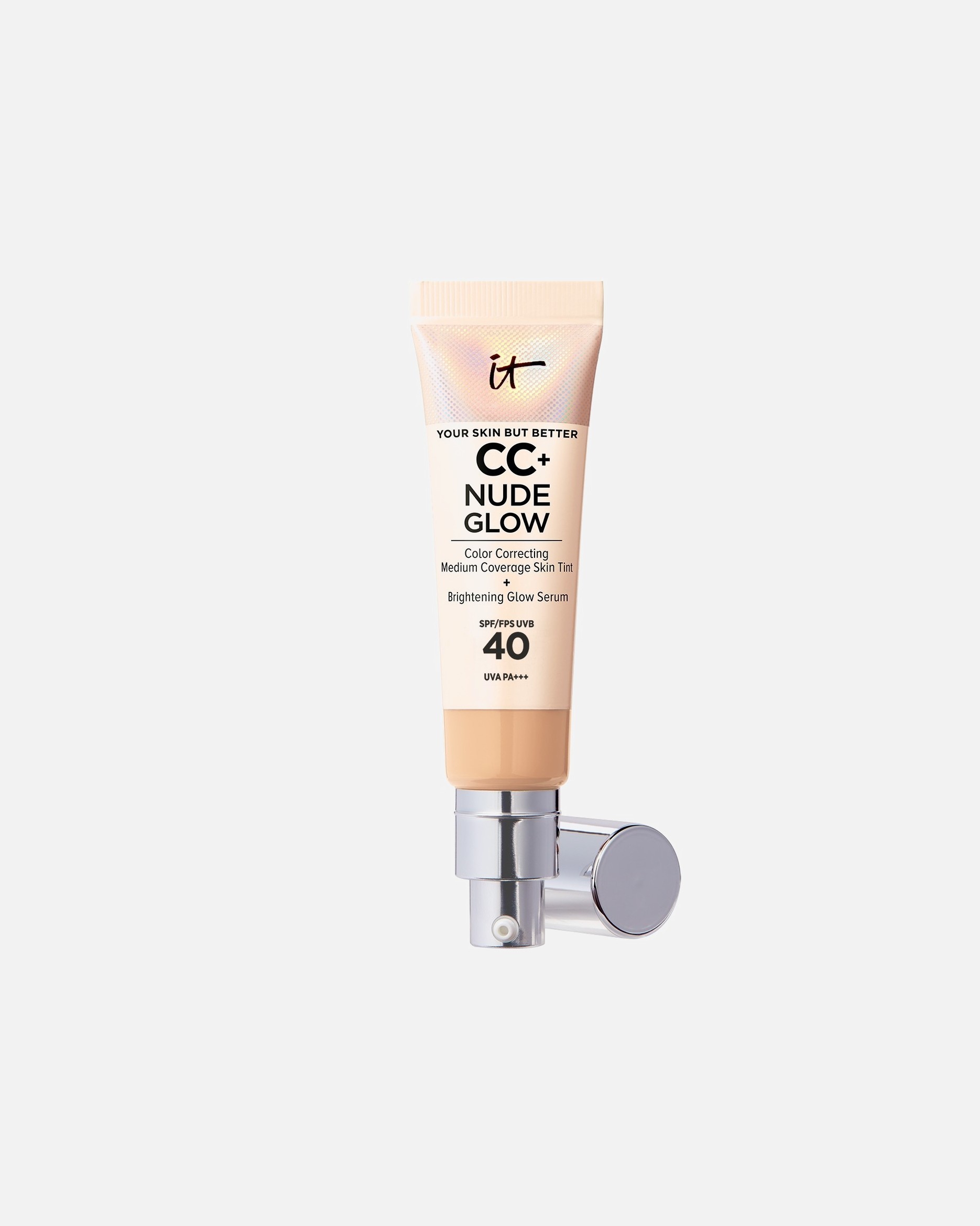 IT Cosmetics CC крема Your Skin But Better CC+ Nude Glow средње прекривање, обојена кожа + серум за сјај SPF 40 - 32 мл