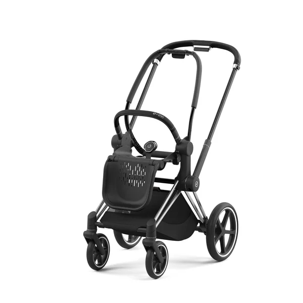 Cybex Priam V4 barnvagnsset bergblå, ram krom svart