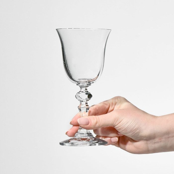 Krosno Petite Verre à Vin Blanc en Cristal - Lot de 6 Verres - 150 ml - Collection Krista - Lavable au Lave-Vaisselle
