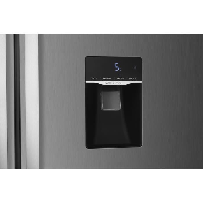 Continental Edison American-style refrigerator - CERA532NFIXD - 2 doors - 529L - W90 cm x H177 cm - Stainless steel