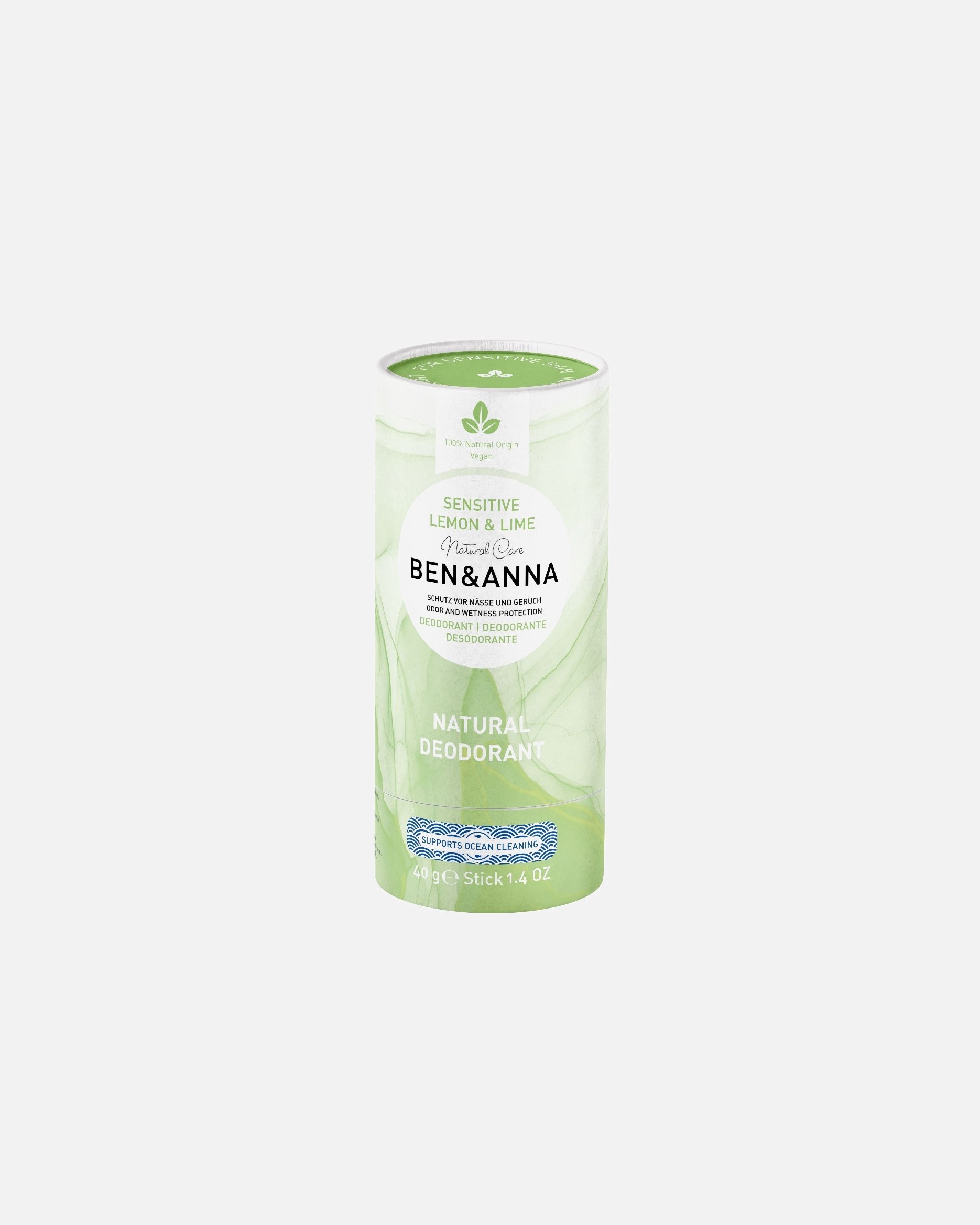 Ben & Anna Dezodorantas Papertube Zitrone & Limette Sensitive 40 g - 40 g