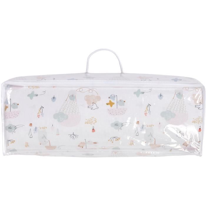 Materasso nomade Balloons - 120 x 60 x 4 cm - Bianco - TINEO