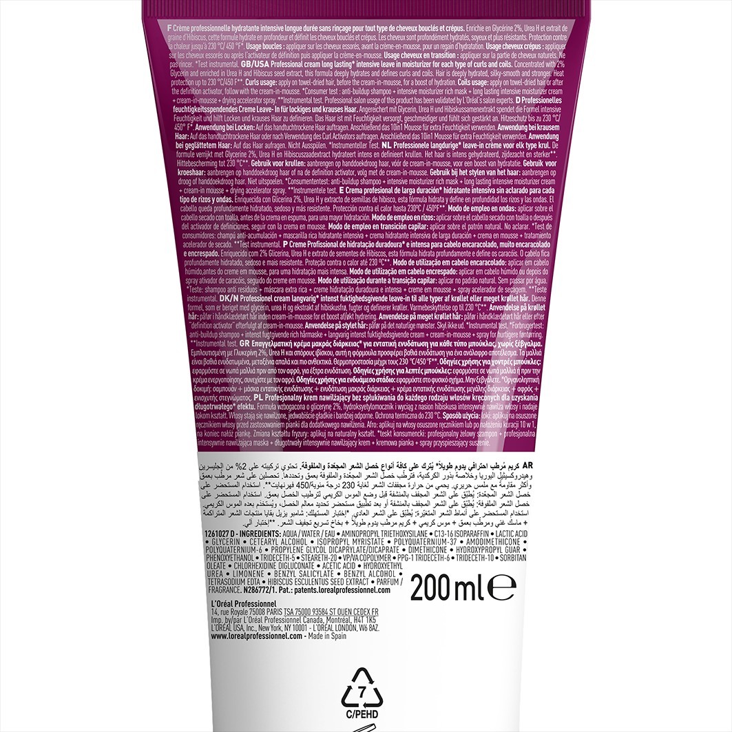 L'Oréal Professionnel Hair Fluid Curl Expression Dlhotrvajúci, intenzívny hydratačný krém bez oplachovania - 200 ml