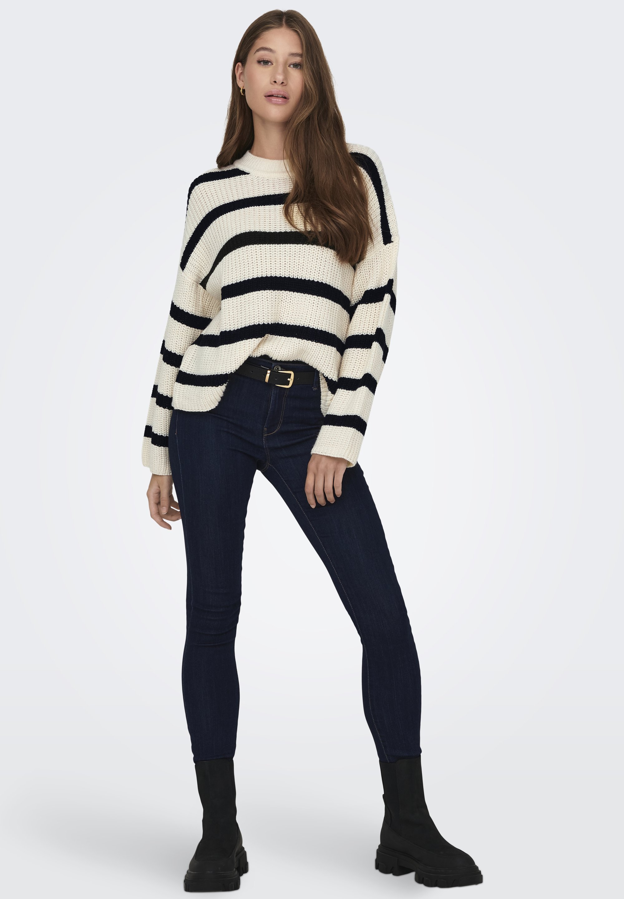 JDY JDYJUSTY STRIPE - Pull - lait de poule