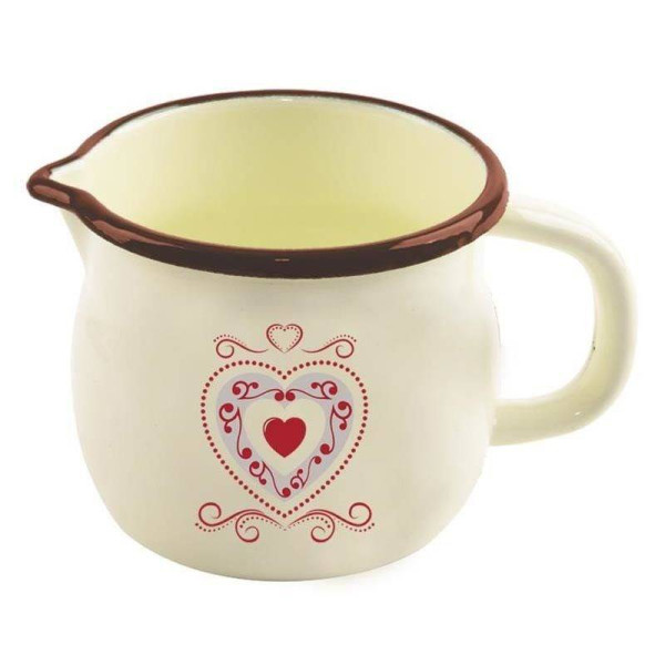 Kubek / garnek emaliowany z uchwytem TONCA 1,2 l