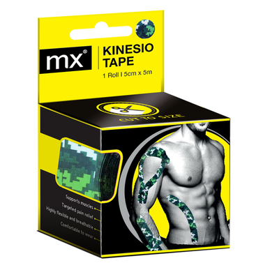 „Mx Health“ kineziologinis teipas, daugiafunkcis, kamufliažinis, 5 cm x 5, 1 vnt., 1 vnt.