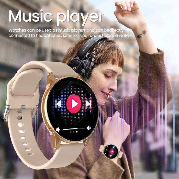 WINANQE Damen-Smartwatch mit Fitness-Tracker und Aktivitätsanzeige für Android, iOS, Samsung, Xiaomi und iPhone