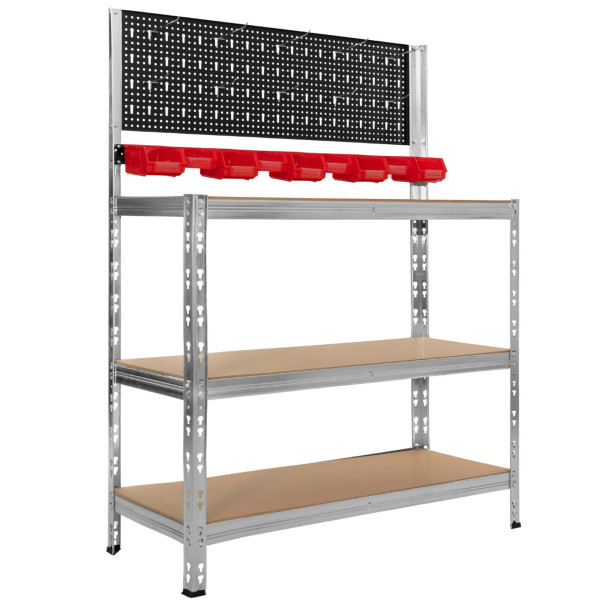 Stół warsztatowy 136x101x40 cm obciążenie 620 kg blat roboczy, narzędziowy