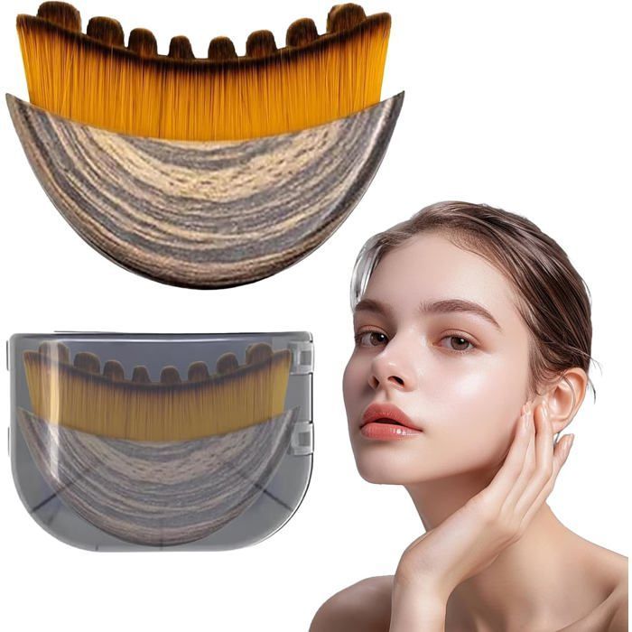 Juego de 2 cepillos para el contorno facial linfático, cepillo de drenaje linfático, cepillos faciales para uso en seco.