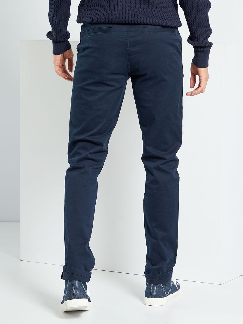 Calça Chino Slim - Tamanho 34 - Azul