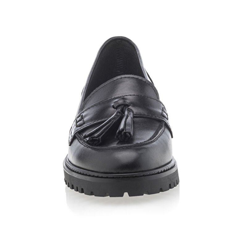 Svarta loafers/båtskor för kvinnor