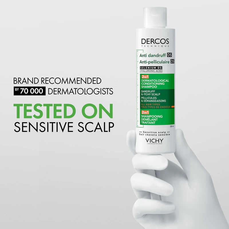 Shampoo e condicionador anticaspa 2 em 1 Vichy Dercos.