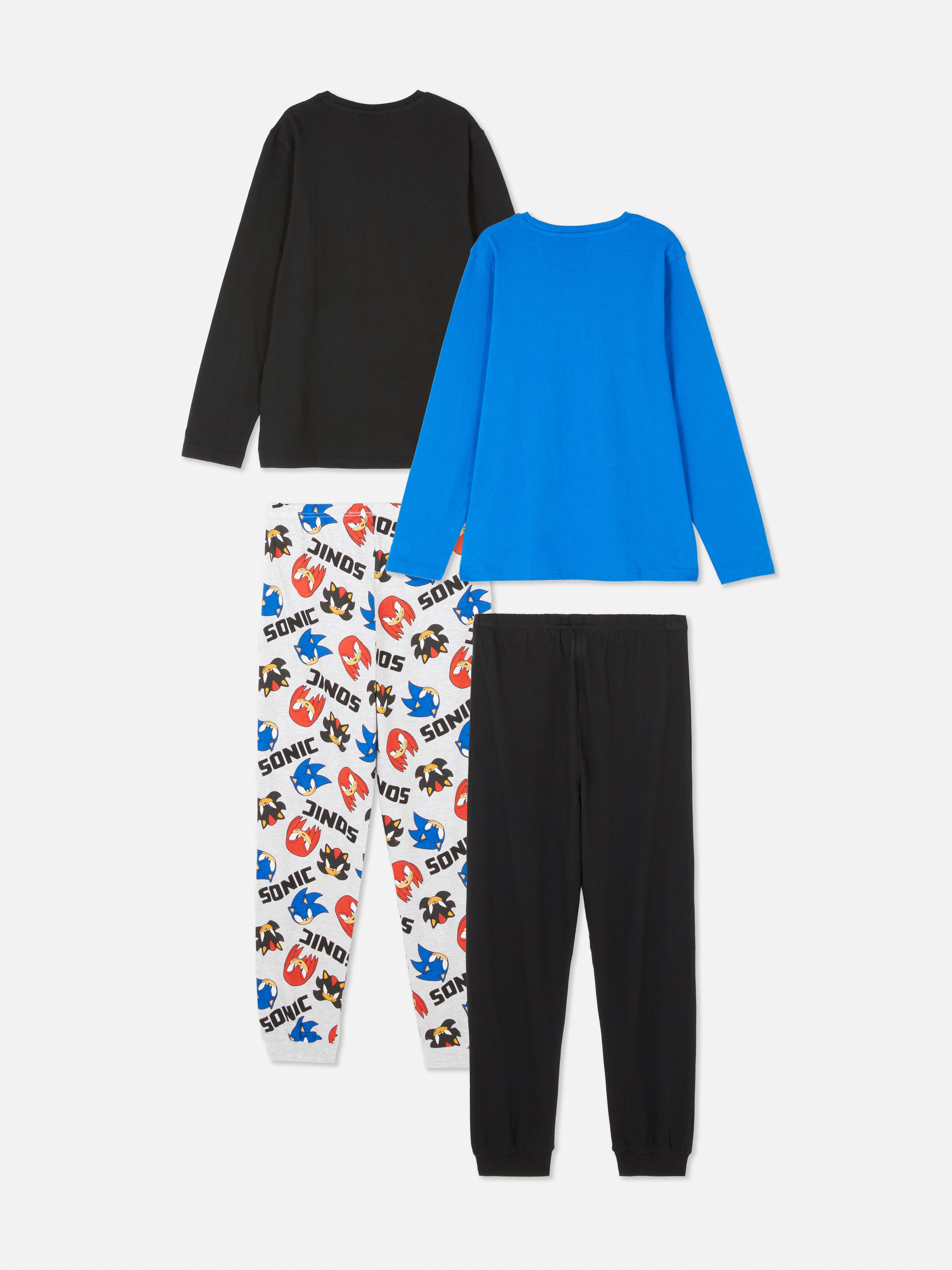 Pijamale cu imprimeu Sonic Ariciul, Set de 2 Un set de două pijamale lungi cu imprimeuri Sonic Ariciul