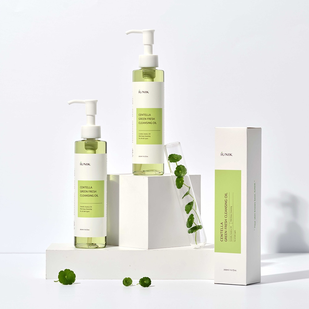 Óleo de Limpeza Facial iUnik Centella Verde - 200 ml