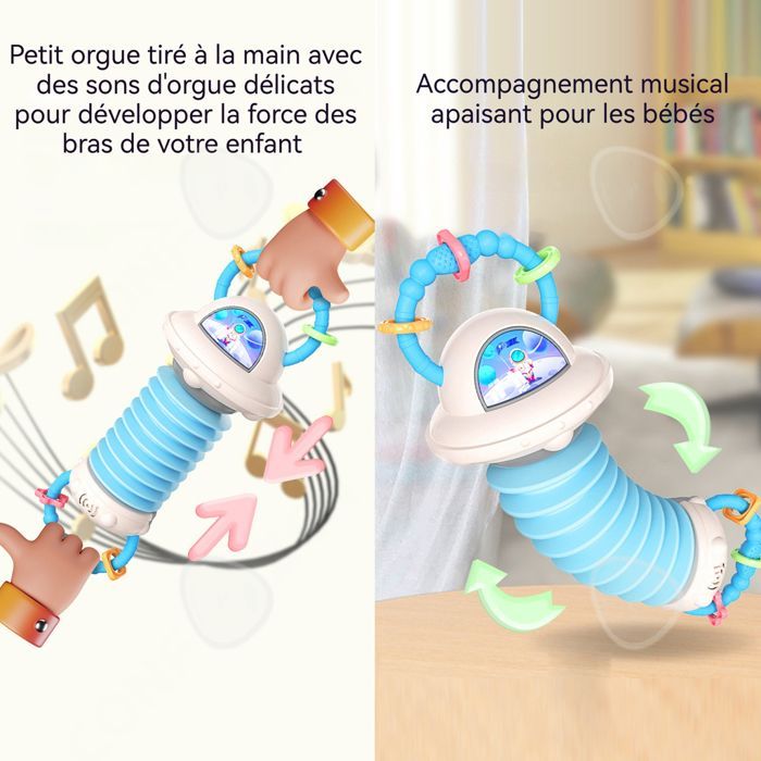 C Accordion 28x10x10 cm children's accordion, musical simulation accordion toy for children, illuminated musical instrument