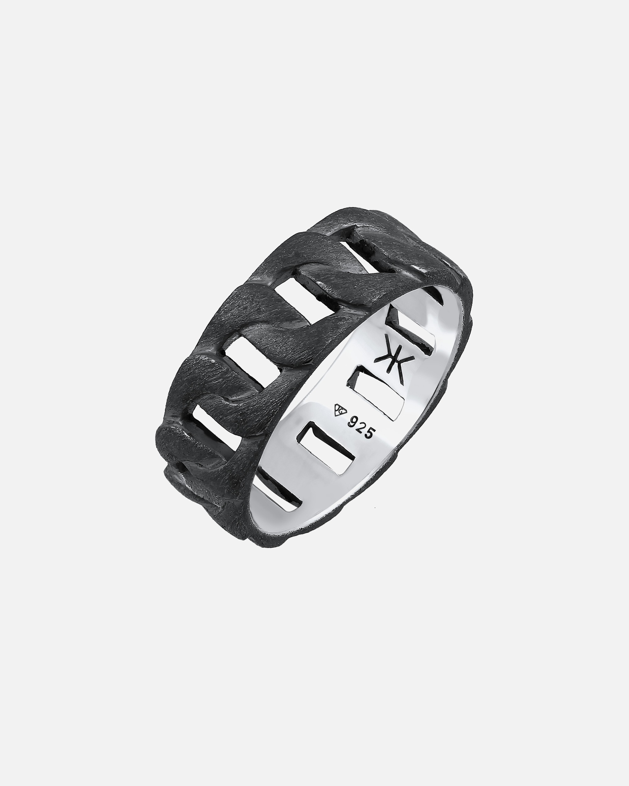 KUZZOI Statment Massif Trend Robuste Look Rustique Bague Homme - (925/1000) Argent