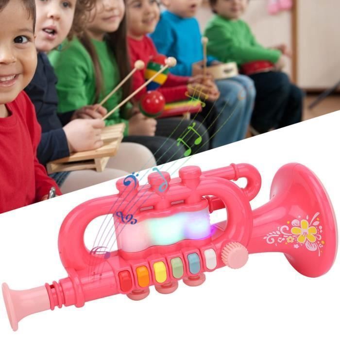Lernspielzeug für Kinder, rosa Trompete, elektronisches Musikinstrument, Baby-Lernspielzeug für Kinder