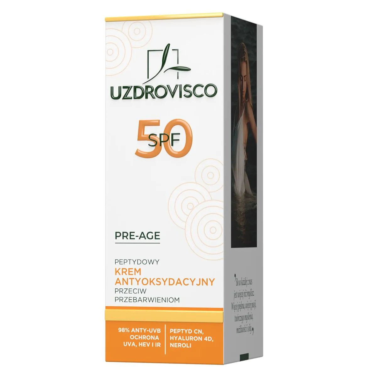 Uzdrovisco Pre-Age SPF50 - Peptydowy krem antyoksydacyjny przeciw przebarwieniom 50ml