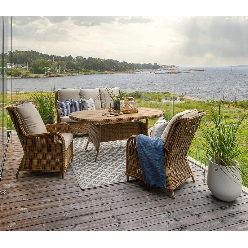Poltrona da casa con poggiapiedi, Lyngby