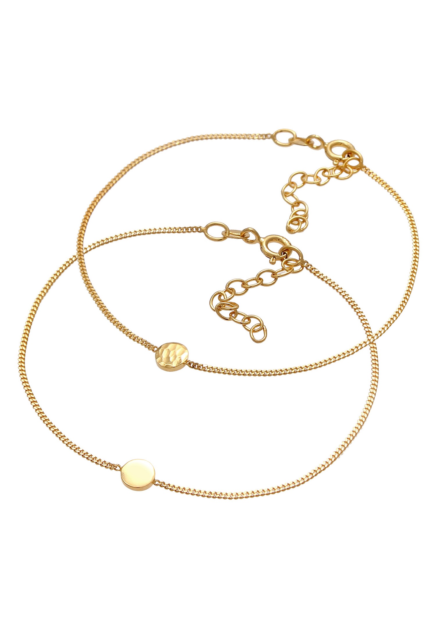 Elli Cercle de plaquettes pour dames - Tendance Geo Look Basic en argent sterling 925