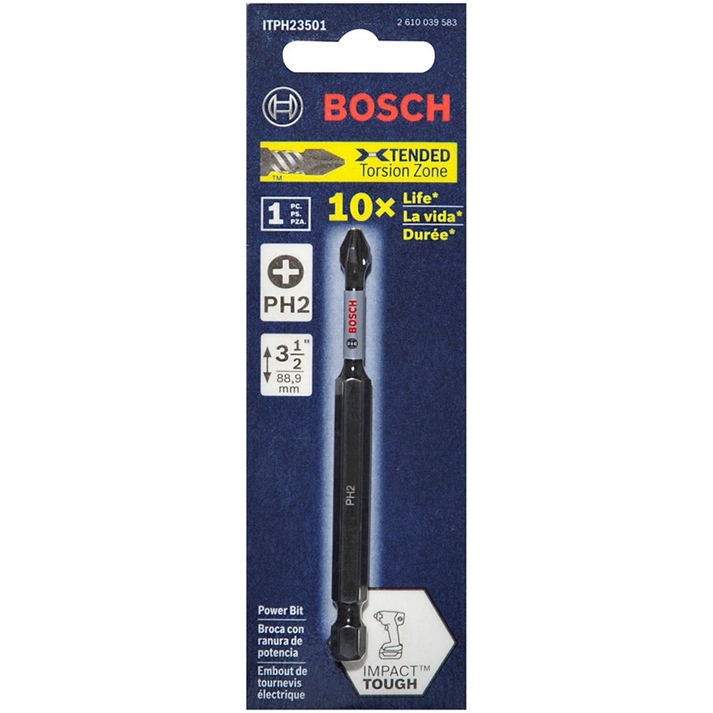 Pontas de chave de impacto Phillips BOSCH PH2 x 90 mm – RESISTENTES A IMPACTOS