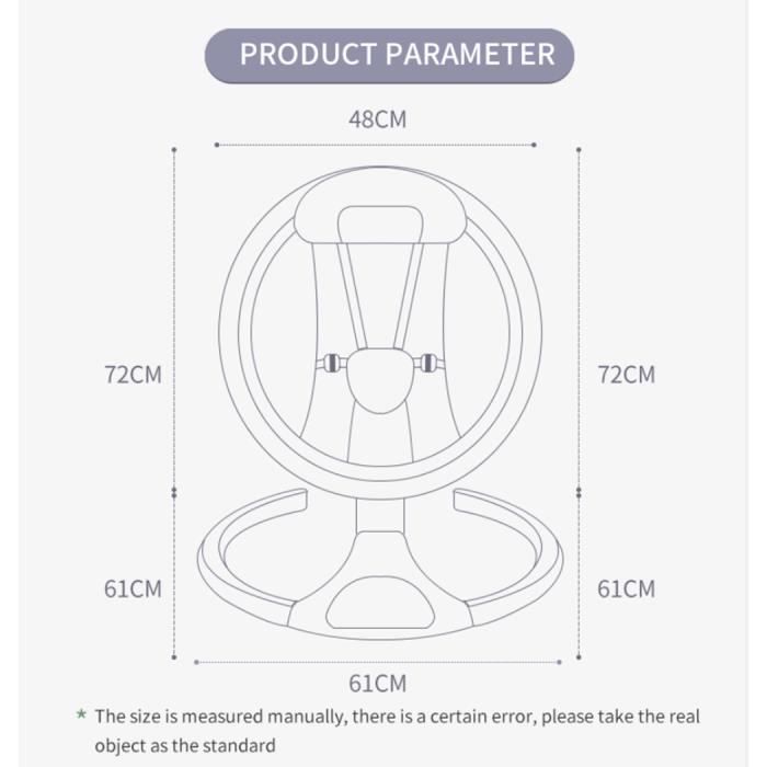 DRIPEX Balancelle bébé -Transat électrique avec télécommande,5 amplitudes de balançoire + musique Bluetooth (rose)