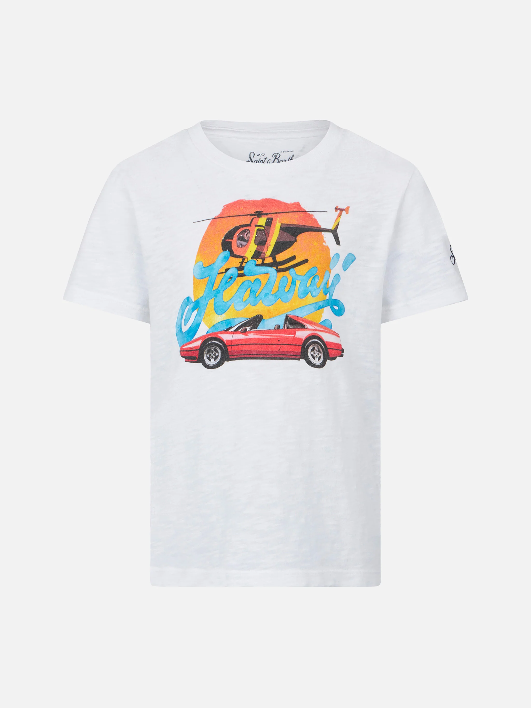 T-shirt voor kinderen met Hawaï-print