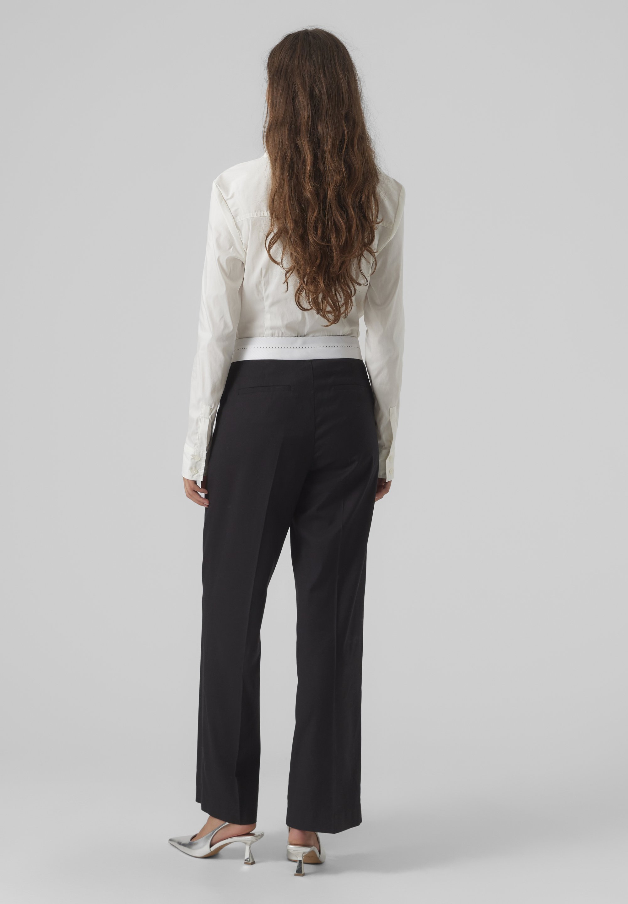 Vero Moda VMLADY - Bluzka zapinana na guziki - śnieżnobiała