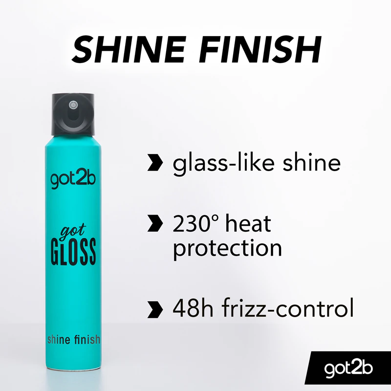 got2b got Gloss Shine Finish hittebeschermingsspray voor glanzend en zacht haar