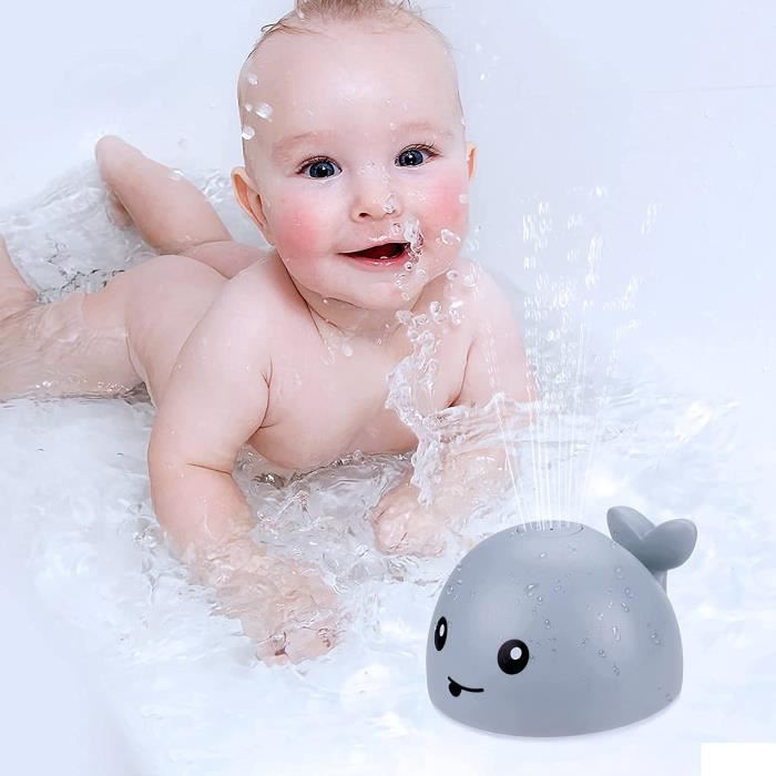 XICHAO - Giocattolo da bagno per bambini con getto d'acqua a forma di balena per bambini e bambine di 1, 2 e 3 anni, giochi da piscina, giocattolo spruzzatore con