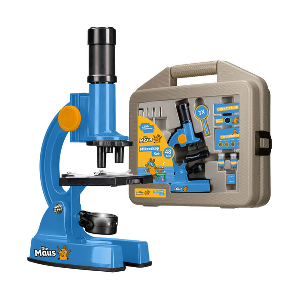 Children's microscope set, including case