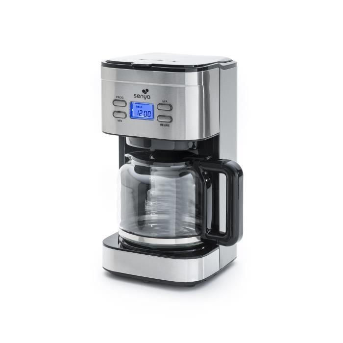 Cafetière filtre SENYA Verseuse en verre 12 tasses - Family Coffee