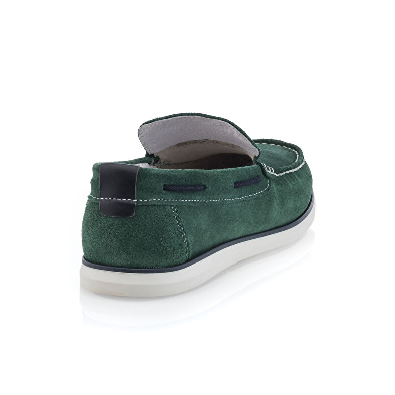 Grüne Herren-Loafer/Bootsschuhe