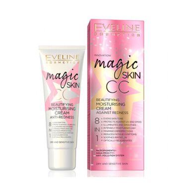 Eveline Magic Skin CC Cream Ansiktskräm med färgkorrigerare, mot rodnad, 50 ml