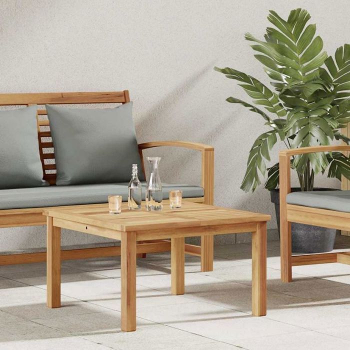 Mesa de centro de jardín VIDAXL de teca maciza, 60 x 60 x 36 cm - Cuadrada, marrón