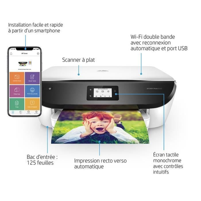 Imprimante HP Envy photo 6232 - Jet d'encre couleur - 5 mois Instant Ink offerts