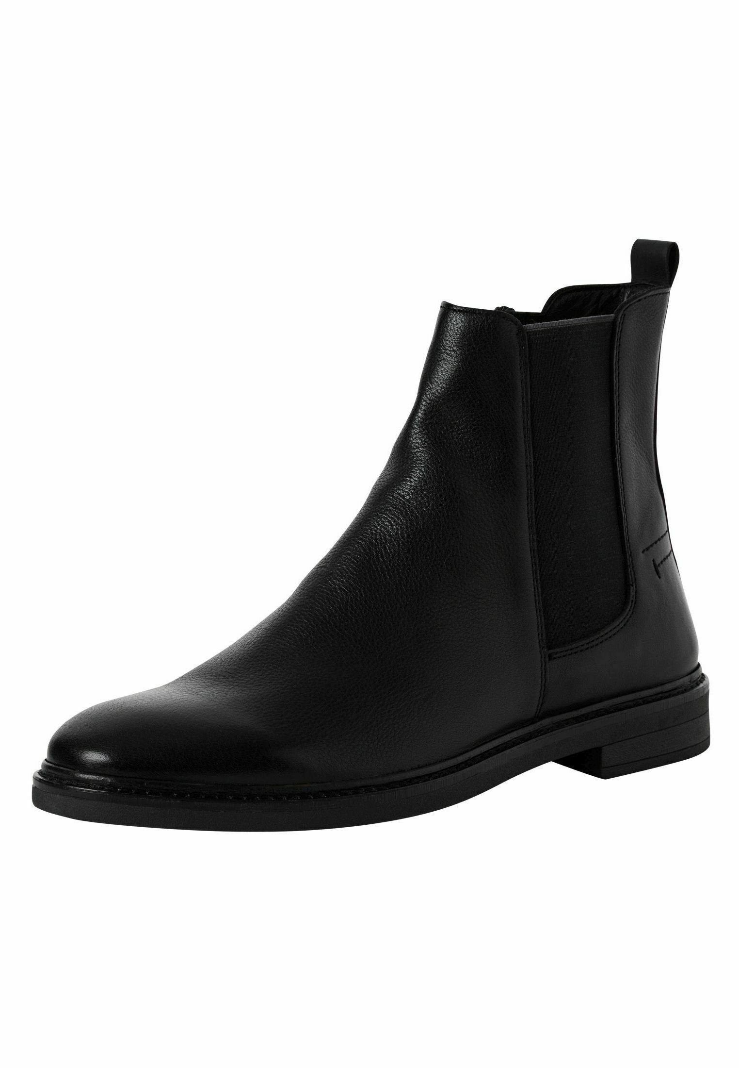 Marco Tozzi Classic enkellaarsjes - zwart