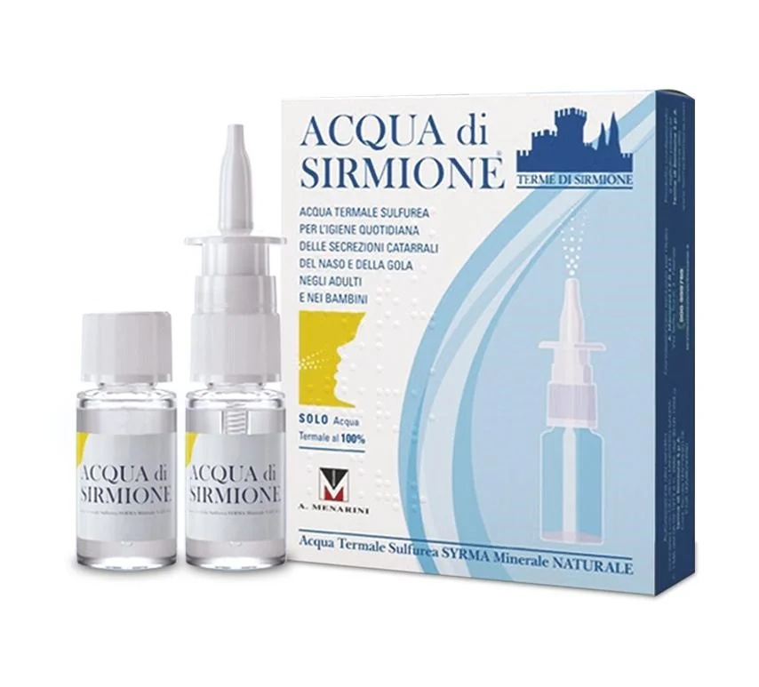 Água de Sirmione Solução Nasal de Água de Sirmione 6 frascos de 15 ml Alivia o nariz entupido