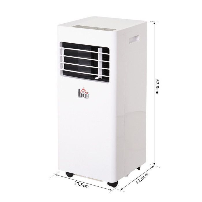 Climatiseur mobile 3-en-1 – 7 000 BTU, avec minuterie 24h, télécommande et fonction déshumidification, pour pièce de 10-15 m²