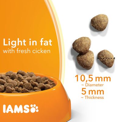 IAMS para Vitality Light in Fat Adulto Alimento Seco para Gatos Adultos con Pollo Fresco