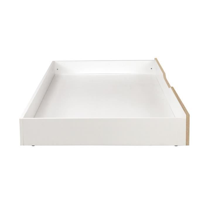 OP.TIROIR BL/SO L200 - MODERNE L:199 H:18 P:93 - Décor Blanc Bois - TEOTEA -